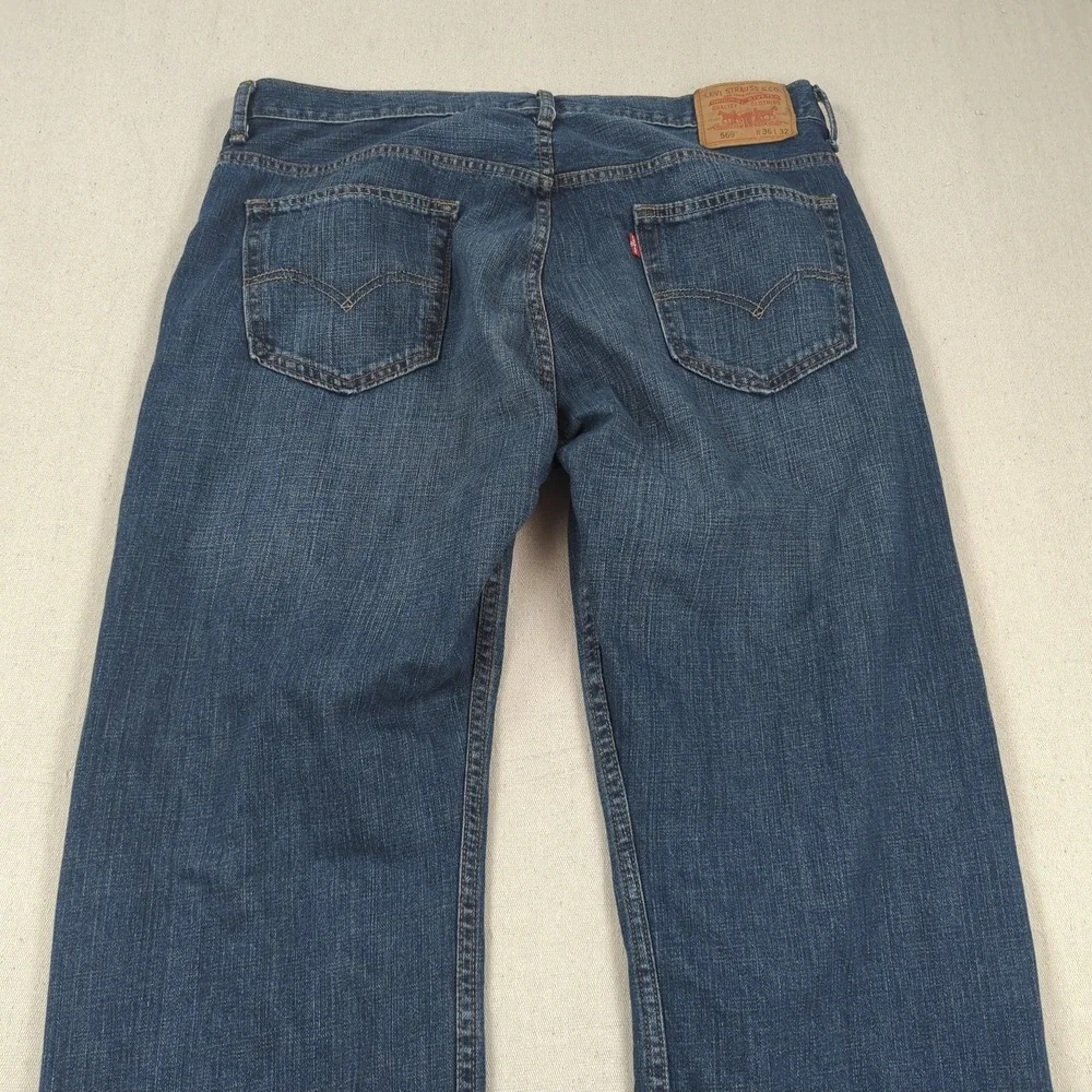 Levis Jeans Mens 36x32 Blue 569 Loose‎ Relaxed Casual Classic Baggy Western